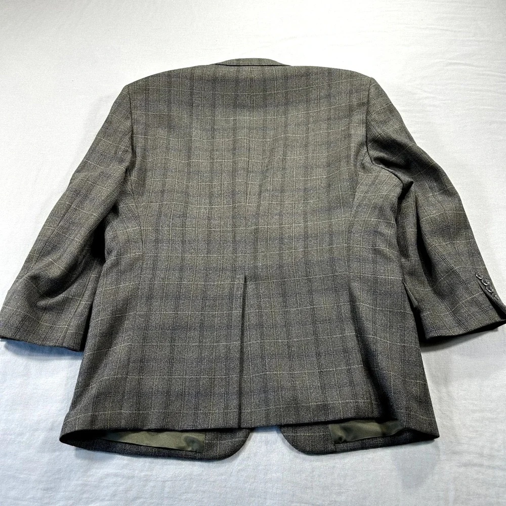Joseph & Feiss Blazer Mens‎ 42S Brown Plaid Lambswool Suit Sport Coat Jacket